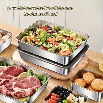 Stainless Steel Sealed Food Storage Box For Grains And Dried Fruits, Kitchen Storage, Refrigerated Sealed Storage Box