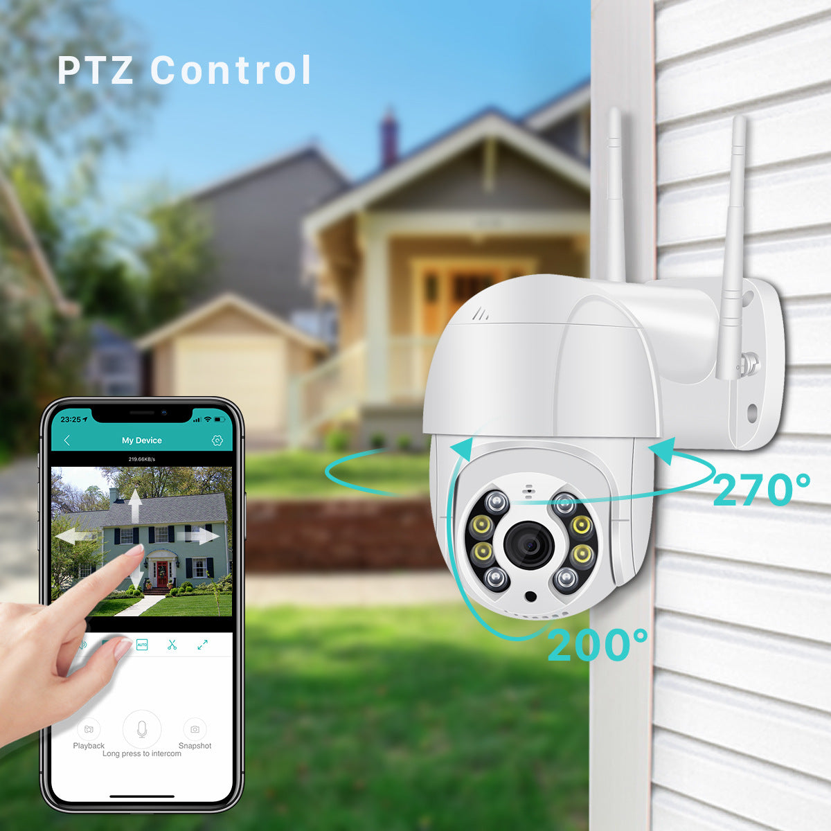 Smart WiFi Surveillance Camera 1080P AI Dual Light Night Vision Door Intercom Security Camera
