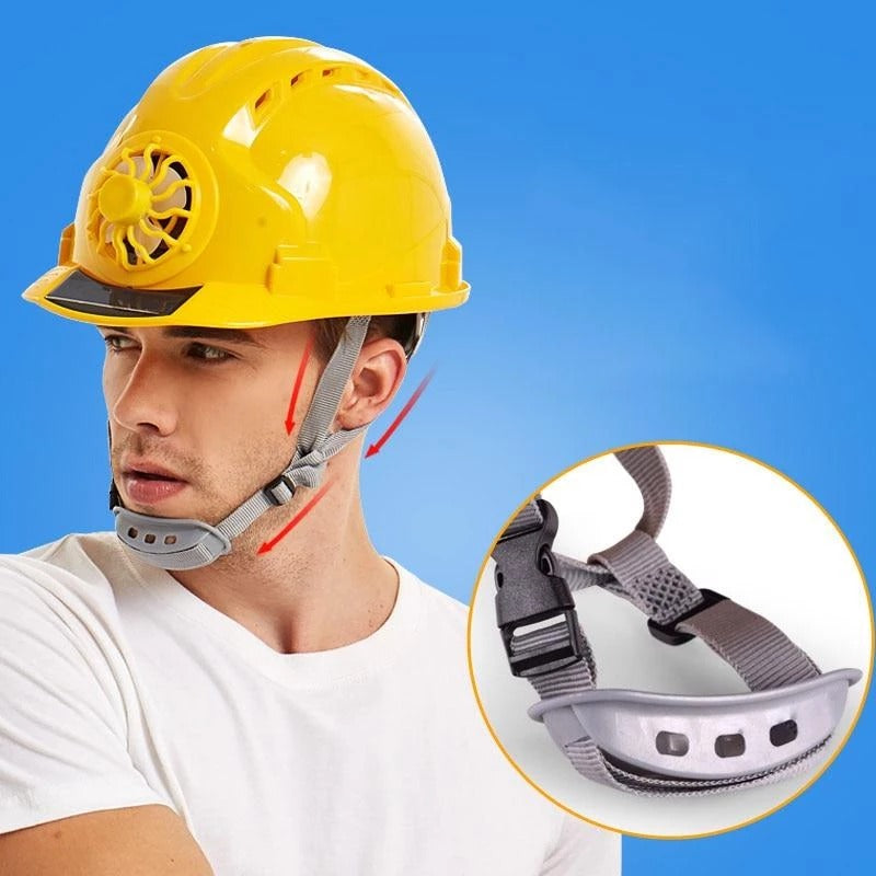 Workplace Safety Supplies Solar Ventilated Sun Protection Helmet for Construction Workers