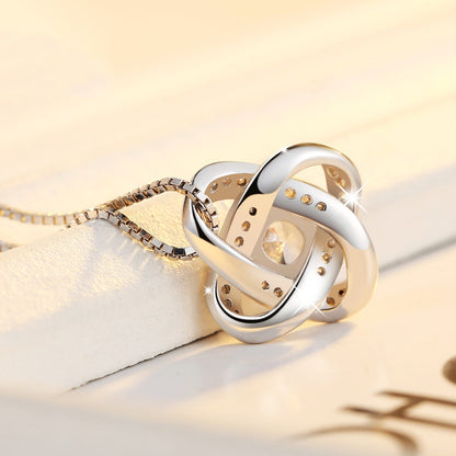 925 Sterling Silver Forever Heart Necklace for Women – AAA Zircon Lab Diamond Pendant | Luxury Wedding & Anniversary Gift UK