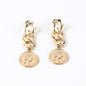 Spiral Chain Stud Earrings for Women – Silver Needle Electroplated Long Drop Fashion Earrings