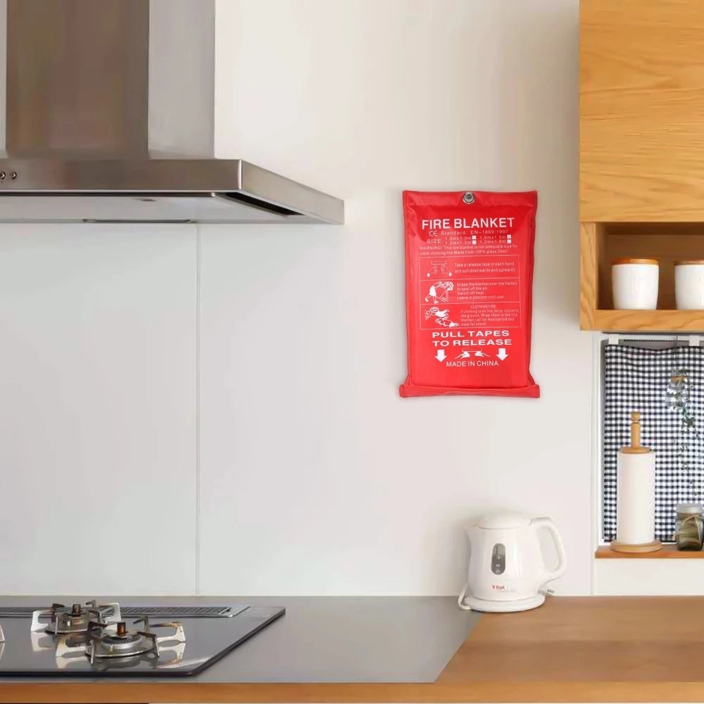 Fire Protection Glass Fibre Fire Fighting Blanket for Home Kitchen Safety