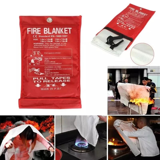 Fire Protection Glass Fibre Fire Fighting Blanket for Home Kitchen Safety