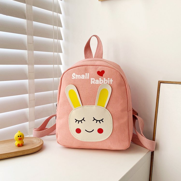 Cute Cartoon Canvas Backpack for Girls – Lightweight Kids School Bag