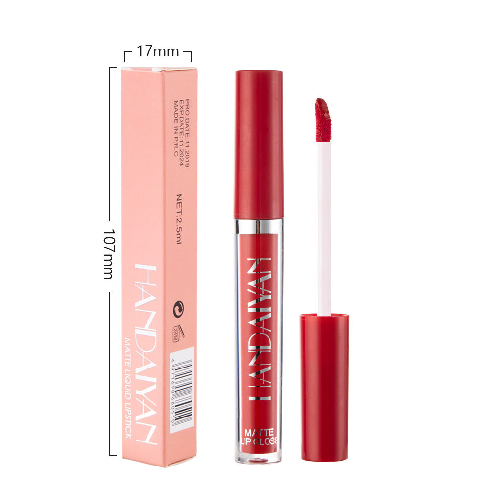 HANDAIYAN Matte Liquid Lipstick – Non-Stick Cup Long Lasting Lip Gloss, Waterproof Non-Fading Lip Colour for Women