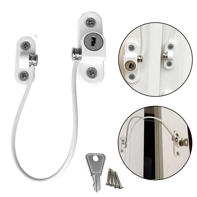 Workplace Safety Supplies Child Safety Window & Door Chain Lock Cable Restrictor
