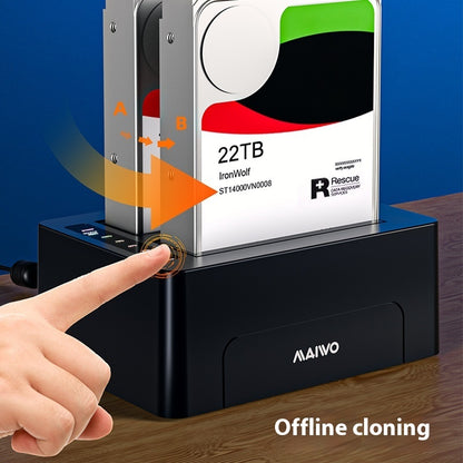 HDD Enclosures Dual Disk SATA Hard Drive Dock Cloner 2.5 & 3.5 Inch Offline Copy Station