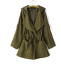 Women’s Hooded Waterproof Trench Coat – Lightweight Windbreaker Jacket