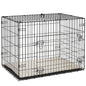 PawHut Foldable Dog Crate With 2 Doors With Tray, Soft Cushion, For Small Dogs, 76 X 53 X 60, Black