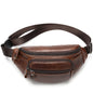 Genuine Cowhide Leather Men’s Retro Waist Bags – Classic Belt Bag