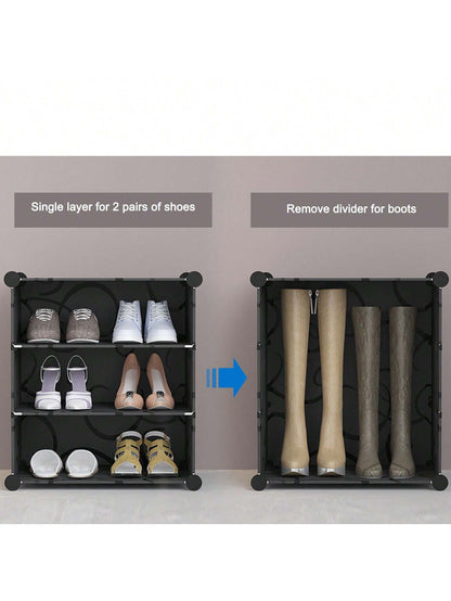 Tall Shoe Rack Multi Layer Shoe Cabinet Large Capacity Multifunction Vertical Shoe Rack Organizer For Doorway Entryway