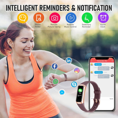 Fitness Tracker With 24 7 Heart Rate Blood Oxygen Sleep Monitor IP68 Waterproof For Women Men