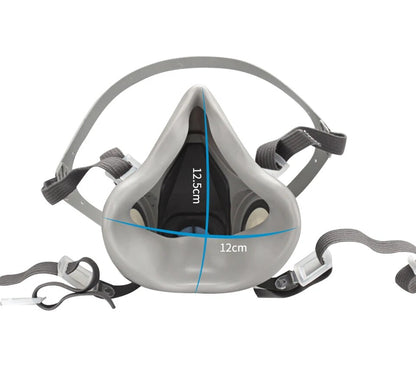 Fire Protection 6200 Reusable Half Face Respirator Gas Mask with Anti-Fog Goggles – 8 in 1 Safety Set