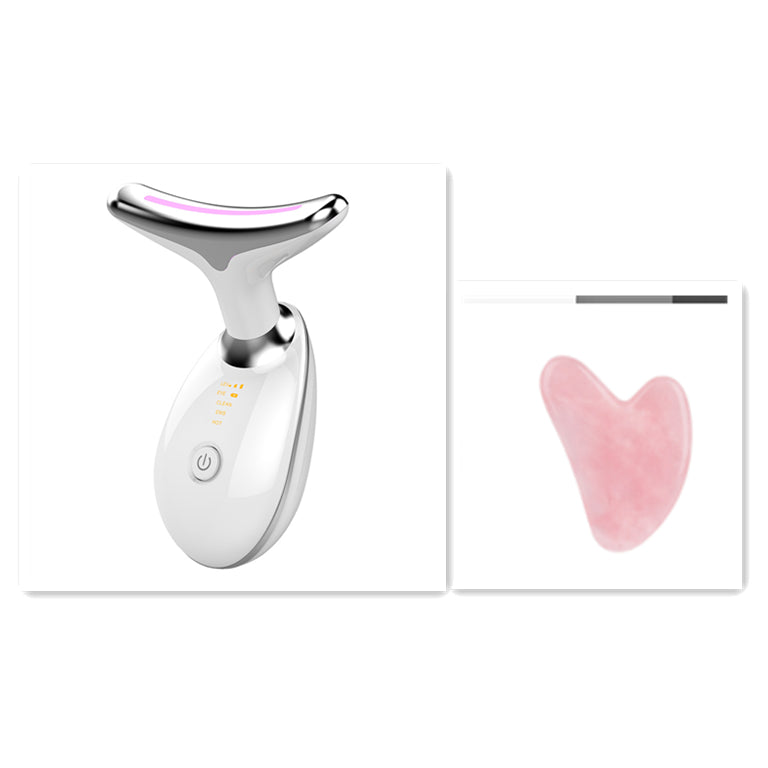 EMS Thermal Neck Lifting Massager with LED Light Therapy – Electric Microcurrent Wrinkle Remover