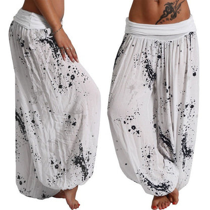Women’s High Waist Wide Leg Trousers – Soft Cotton Blend Pants