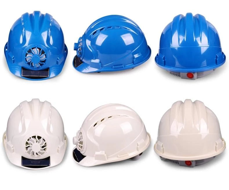 Workplace Safety Supplies Solar Ventilated Sun Protection Helmet for Construction Workers