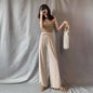 Women’s Ice Silk Wide Leg Trousers – Cotton Linen Lightweight Summer Pants