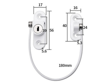 Workplace Safety Supplies Child Safety Window & Door Chain Lock Cable Restrictor