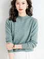 Women’s Wool Blend Turtleneck Knit Sweater – Loose Fit Office Jumper