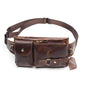 Genuine Leather Men’s Waist & Crossbody Bag – Retro Soft Cowhide Sling Bag