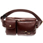 Genuine Leather Men’s Waist & Crossbody Bag – Retro Soft Cowhide Sling Bag