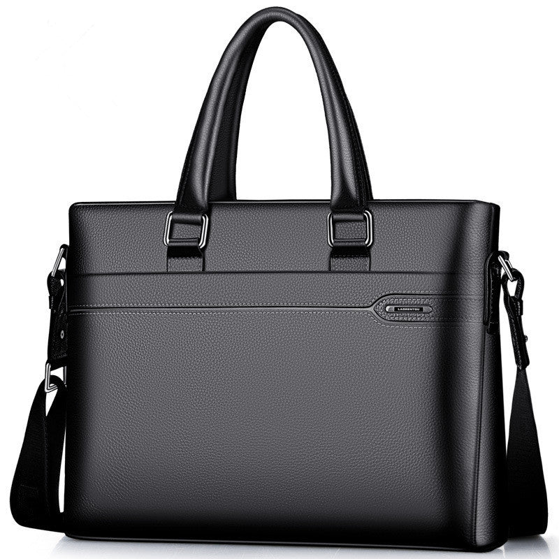 Men’s Genuine Leather Business Briefcase – First Layer Cowhide Work Bag