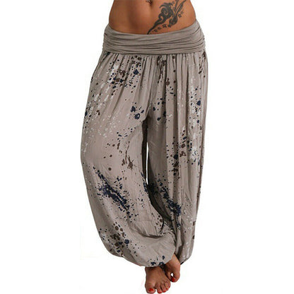 Women’s High Waist Wide Leg Trousers – Soft Cotton Blend Pants