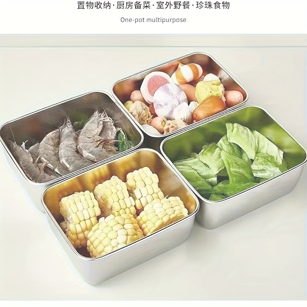 Stainless Steel Sealed Food Storage Box For Grains And Dried Fruits, Kitchen Storage, Refrigerated Sealed Storage Box