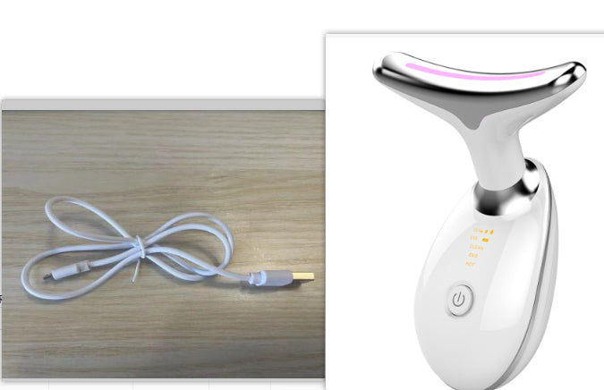 EMS Thermal Neck Lifting Massager with LED Light Therapy – Electric Microcurrent Wrinkle Remover