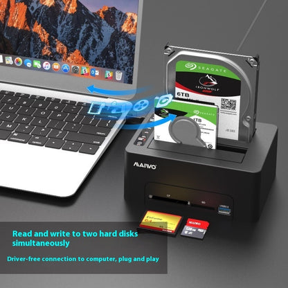 HDD Enclosures Dual Disk SATA Hard Drive Dock Cloner 2.5 & 3.5 Inch Offline Copy Station