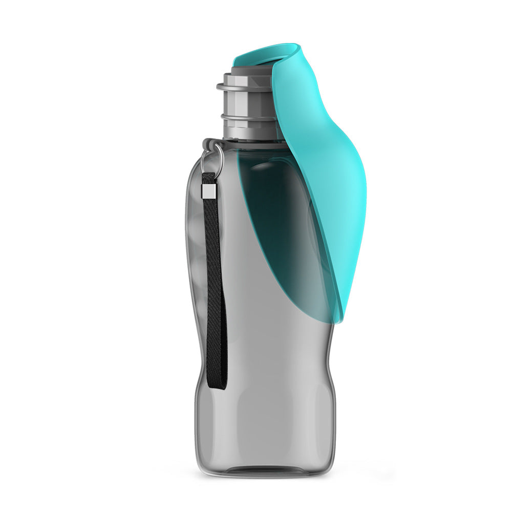 Portable Dog Water Bottle 800ml Leakproof Travel Dispenser with Foldable Bowl for Walking & Hiking