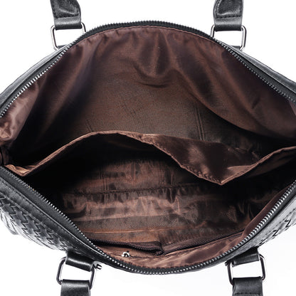 Men’s PU Leather Business Briefcase – Large Laptop Work Tote Bag