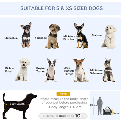 PawHut 70cm Foldable Pet Carrier, With Cushion, For Small Dogs And Cats - Grey