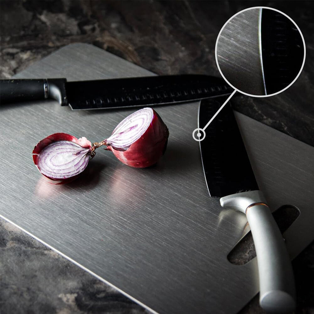 Titanium Cutting Board Double-Sided Titanium Cutting Boards For Kitchen Camping--Small Size 20 X 30cm