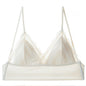 Women’s Lace Halter Bra – Wire free Low Back Seamless Bralette