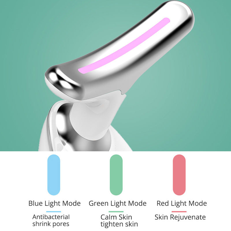 EMS Thermal Neck Lifting Massager with LED Light Therapy – Electric Microcurrent Wrinkle Remover