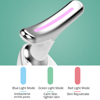 EMS Thermal Neck Lifting Massager with LED Light Therapy – Electric Microcurrent Wrinkle Remover