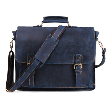 Genuine Leather Men’s Business Briefcase – Premium Cowhide Office Messenger Bag