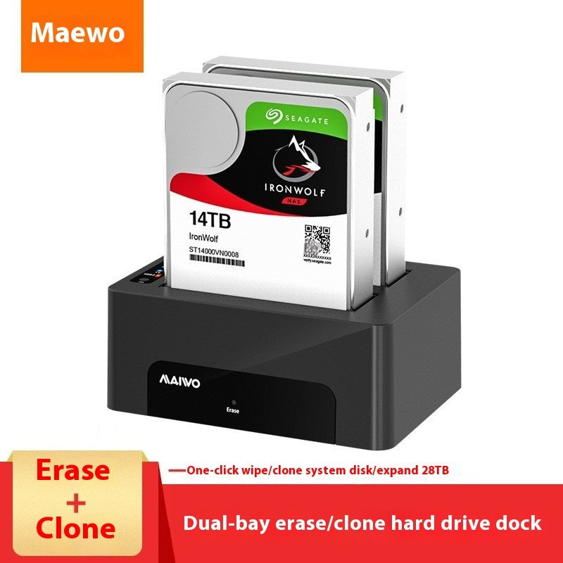 HDD Enclosures Dual Disk SATA Hard Drive Dock Cloner 2.5 & 3.5 Inch Offline Copy Station