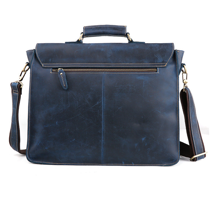 Genuine Leather Men’s Business Briefcase – Premium Cowhide Office Messenger Bag